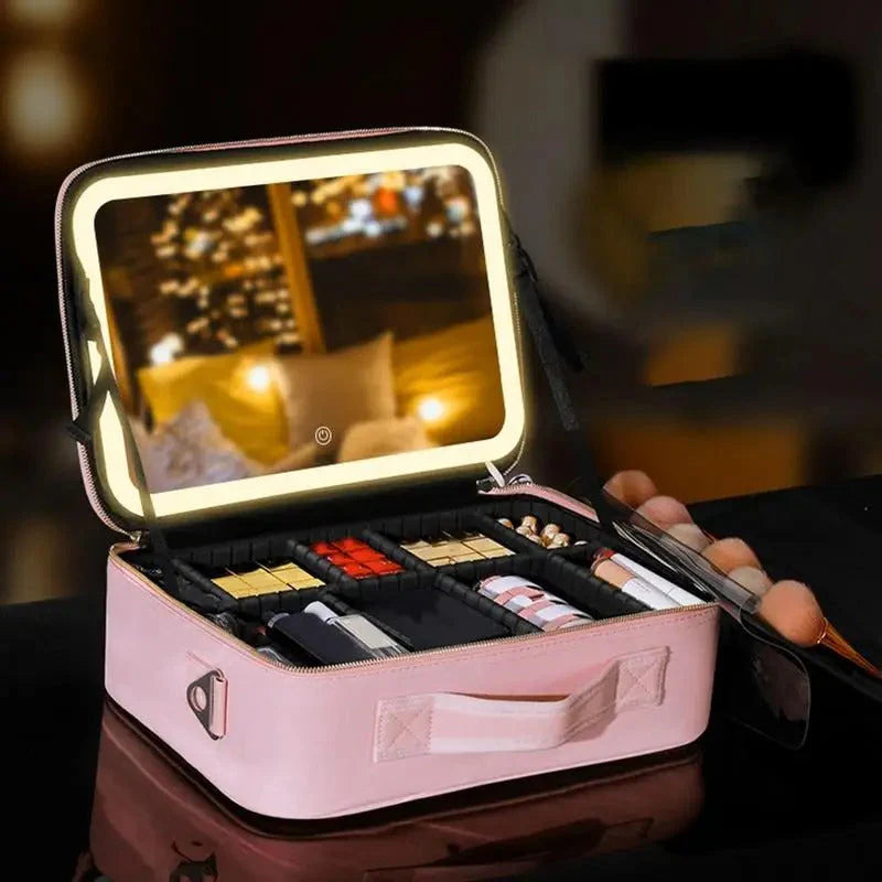 LumiCase™ |Tu espacio de maquillaje perfecto, donde quieras y cuando quieras.