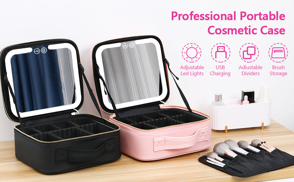 LumiCase™ |Tu espacio de maquillaje perfecto, donde quieras y cuando quieras.