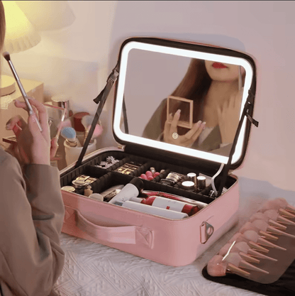 LumiCase™ |Tu espacio de maquillaje perfecto, donde quieras y cuando quieras.