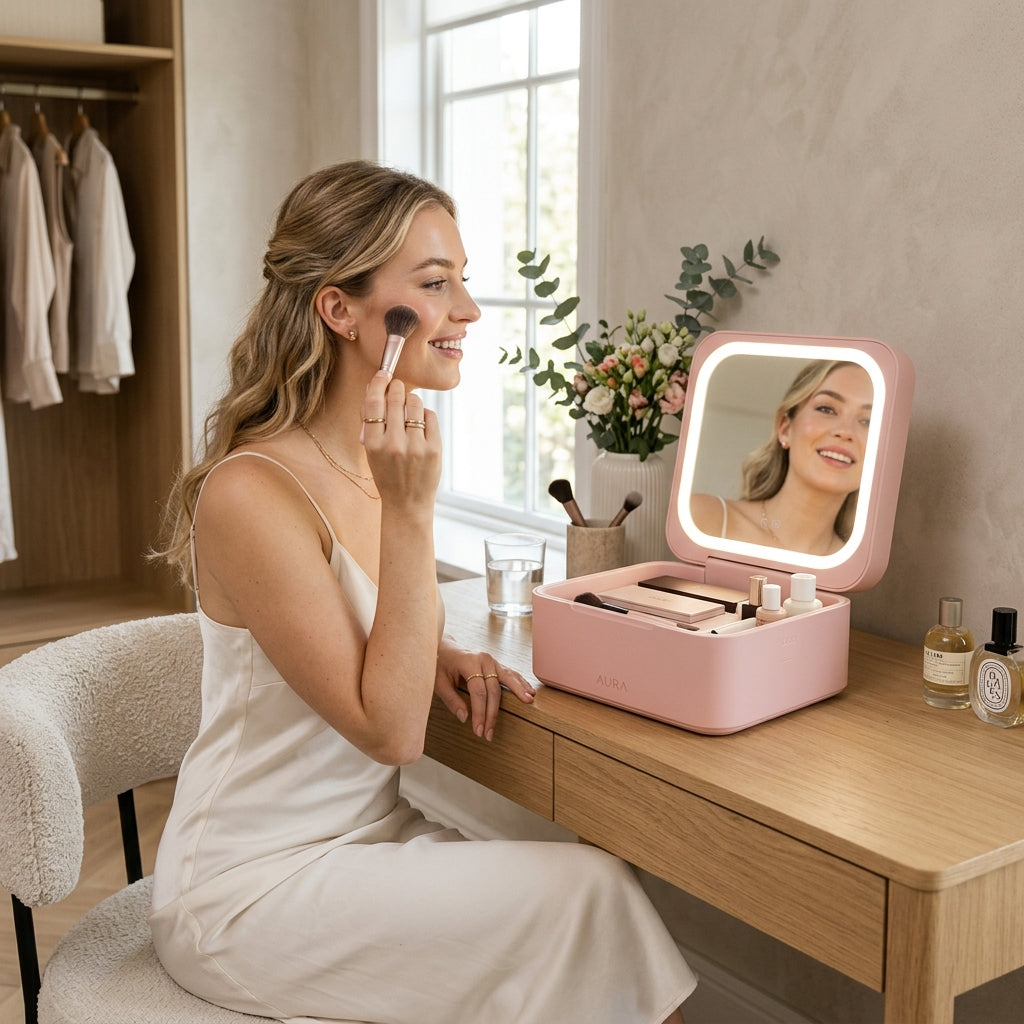 LumiCase™ |Tu espacio de maquillaje perfecto, donde quieras y cuando quieras.